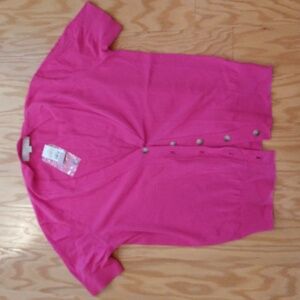 NWT SS Loft Pink Button Down Cardigan